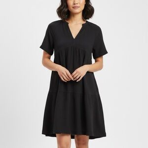 GAP Black Mini Dress with V-Neck